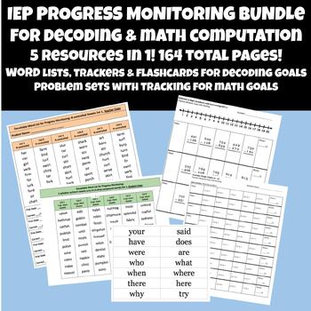 Preview of Ultimate IEP Progress Monitoring Bundle for Decoding & Math Computation