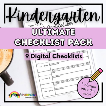Preview of Ultimate Kindergarten Documentation Checklist Pack (English AND French)