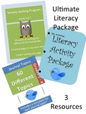 Ultimate Literacy Package: 30 Spelling Lists, 50 Literacy 