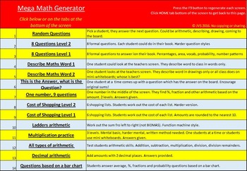 Preview of Ultimate Math Activity Generator - Math, Literacy and Fun 1000s of Activities