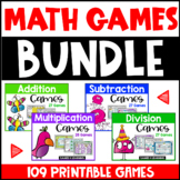 Math Games Bundle - Addition, Subtraction, Multiplication,