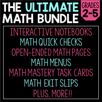 Preview of Ultimate Math Bundle | 2nd 3rd 4th 5th Grade | Activities Lessons Worksheets