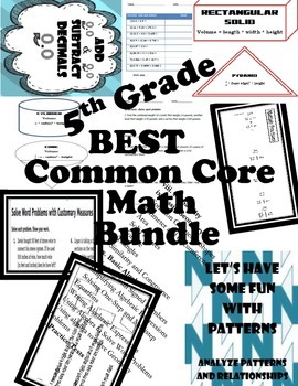 Preview of 5th Grade Common Core Math Bundle