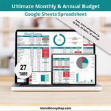 Ultimate Monthly & Annual Budget Spreadsheet Google Sheets