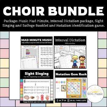 Preview of CHOIR BUNDLE - Sight Singing and Sight Reading - Music Education