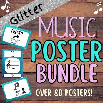 Preview of Ultimate Music Poster Bundle (Glitter Aqua)