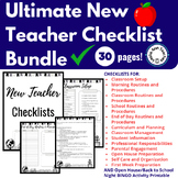 FIRST YEAR TEACHER ULTIMATE CHECKLISTS PRINTABLES: 13 Chec