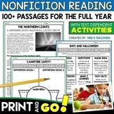 4th 5th Grade Nonfiction Reading Comprehension Worksheets 