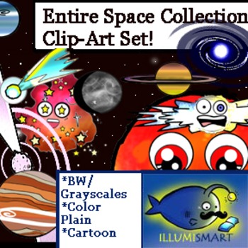 Preview of Ultimate Outer Space Clip-Art Collection! 85 Pieces!