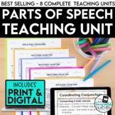 Parts of Speech - Digital and Print Unit, Activities, & As