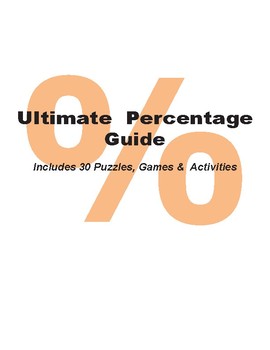 Preview of Percentage Guide with 30 Printable Activities