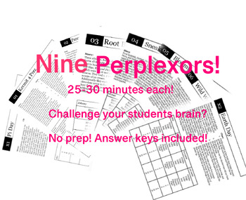 Preview of Ultimate Perplexor Package! 9 Perplexors! No prep!