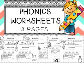 Preview of Phonics Worksheets Bundle