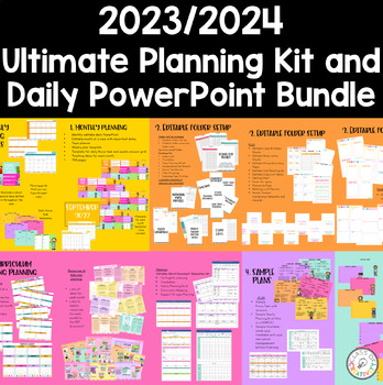 Preview of Ultimate Planning Kit and Daily Powerpoint Bundle 23 24