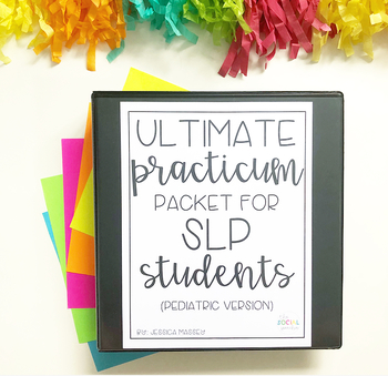 Preview of Ultimate Practicum Packet for SLP Students (Pediatric Version)