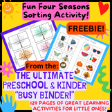 Ultimate PreK-K Busy Binder Sample: Seasons Sorting Fun!  