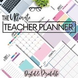 Ultimate Printable Teacher Lesson Planner: Digital, Waterc