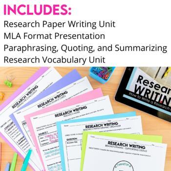research writing unit