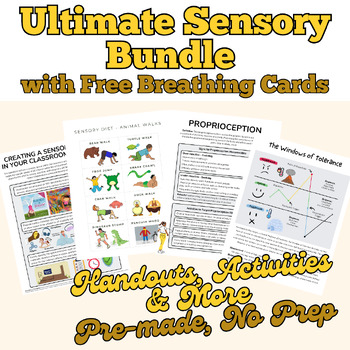 Preview of Ultimate Sensory Bundle with Educational Handouts and Action Cards