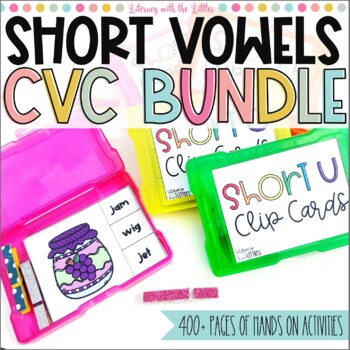 Preview of Short Vowel CVC Words Bundle | Centers, Games & Activities for Beginning Readers