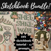 Ultimate Sketchbook Bundle | DIY Sketchbook + 12 Drawing/P
