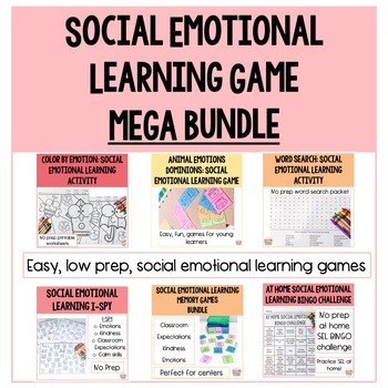 Preview of Ultimate Social Emotional Learning Games MEGA BUNDLE (Distance Learning)