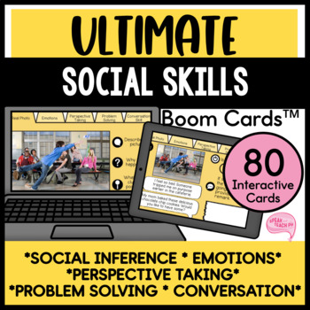 Preview of Ultimate Social Skills and Perspective Taking No Prep Speech Therapy Boom Cards