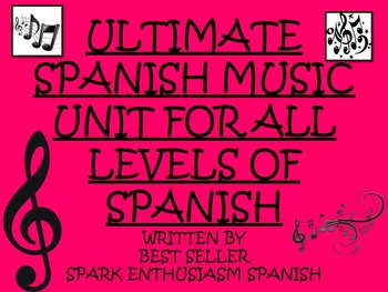 Preview of Ultimate Spanish Music Unit for All Levels of Spanish