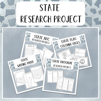 Preview of Ultimate State Study Research Bundle / United States Research Project / Writing