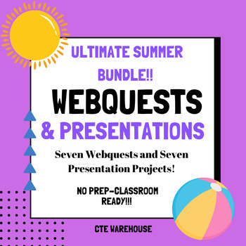 Preview of Ultimate Summer Bundle: WebQuest & Presentation Activities - Holidays & Months