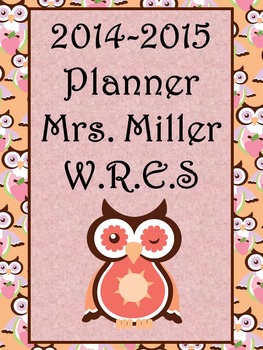 Preview of Ultimate Teacher 2014-2015 Planner - Beautiful Owl Theme (Common Core Inc.)
