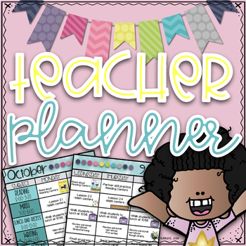 Preview of Lesson Plan Template & Teacher Planner | 23-24 Editable Digital Teacher Planner