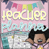 Lesson Plan Template & Teacher Planner |  Editable Digital