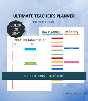 Preview of Ultimate Teacher Lesson Planner Printable