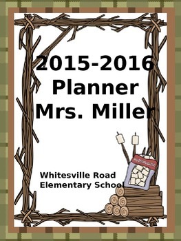 Preview of Ultimate Teacher Planner *NEW* Camping Theme 2015-2016  - Common Core Included