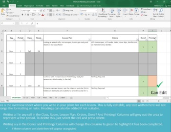 Preview of Ultimate Teacher Planner Organizer Diary Digital Online Instructions