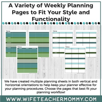 PRINTED Week on Two Pages Horizontal Edition Weekly Planner 