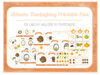 Preview of Ultimate Thanksgiving Early Learners Printables