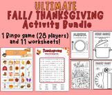 Ultimate Thanksgiving/Fall Activities Bundle | Autumn Game