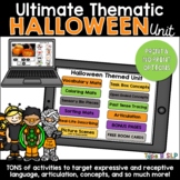 Ultimate Thematic HALLOWEEN UNIT for Speech Therapy | with Free Boom Cards #
