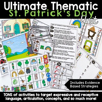 Preview of Ultimate Thematic Unit for Speech Therapy: St Patrick's Day Theme