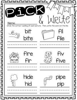 I_E, IE, IGH, Y Printables by The Primary Gal | Teachers Pay Teachers