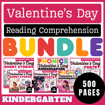 Preview of Ultimate Valentine's Day Reading Comprehension Bundle for Kindergarten 