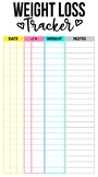 Ultimate Weight Loss Tracker - 1 page Template