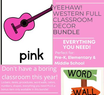 Preview of Ultimate Western-Themed Classroom Bundle Pack! - everything you need +BONUS file