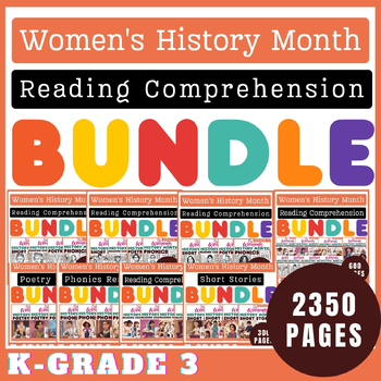 Preview of Ultimate Women’s History Month Reading Comprehension Questions for K-3