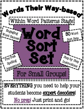 Preview of Words Their Way Based Word Sort Set-Within Word Patterns Stage