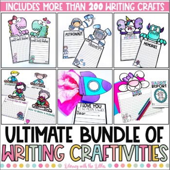 Preview of Writing Craftivities Endless Bundle | Crafts & Prompts for the Whole Year
