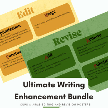 Preview of Ultimate Writing Enhancement Bundle: CUPS & ARMS Editing and Revision Posters