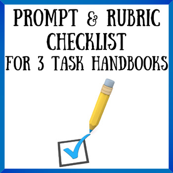 Preview of Prompt & Rubric Checklist for 3 Task TPA Handbooks by Mamaw Yates
